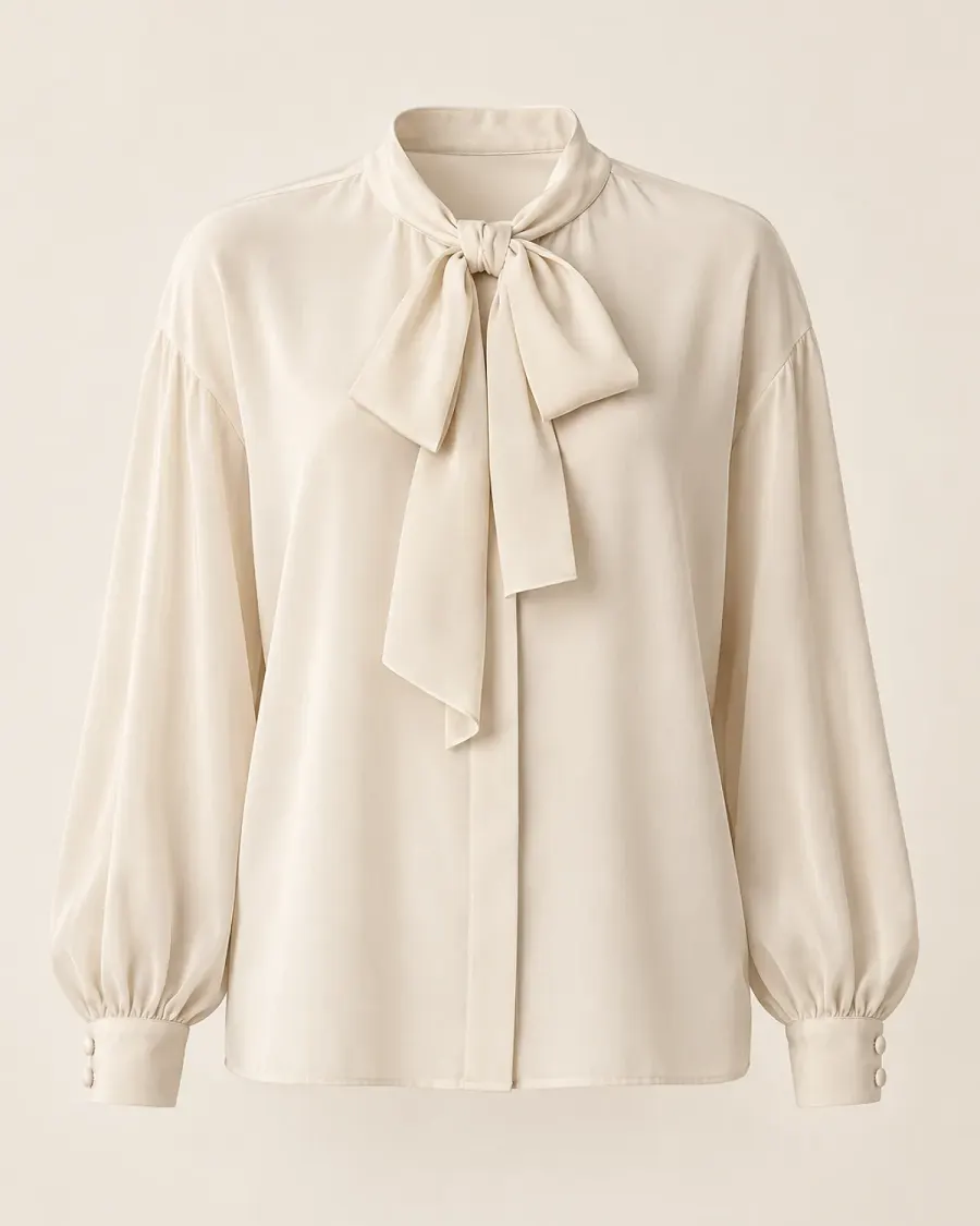 Silk Bow Blouse