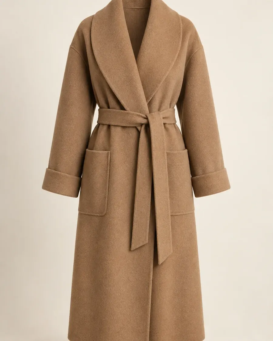 Wool Wrap Coat — placeholder illustration