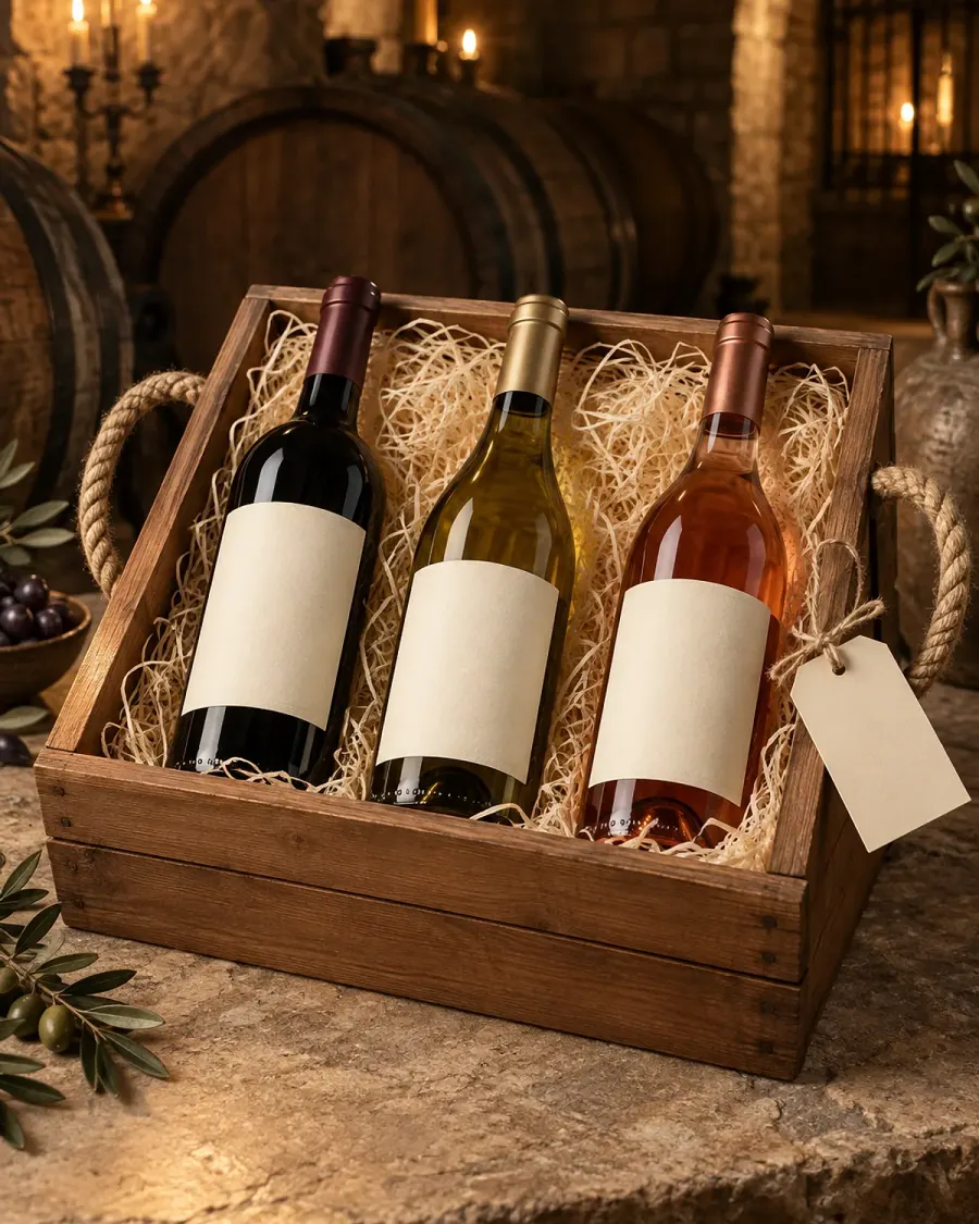 Three-Bottle Gift Crate
